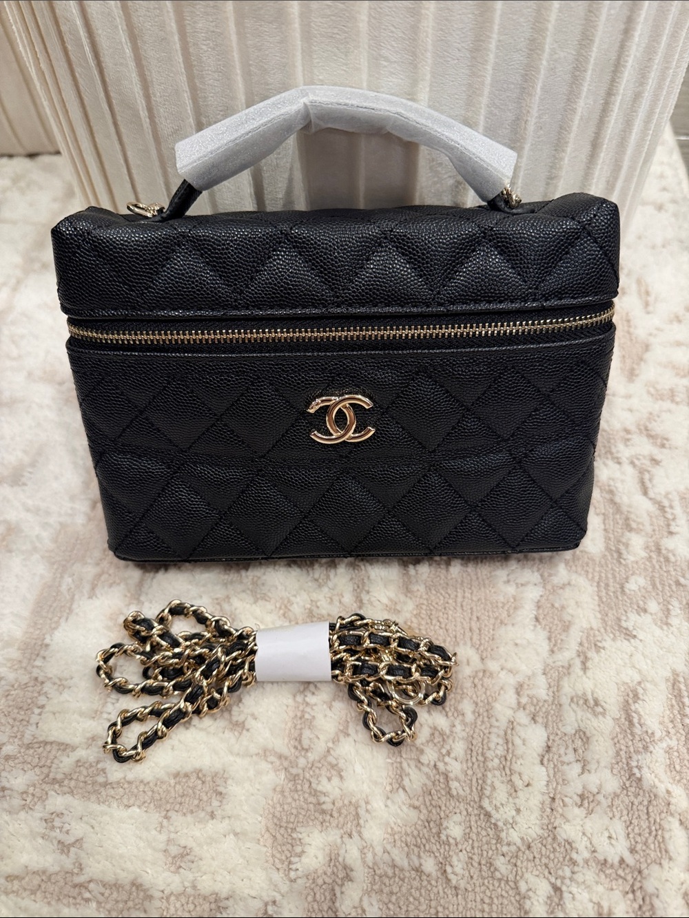 Chanel makeup bag (8” long x 5” height)